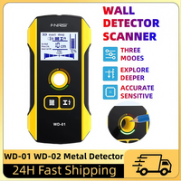 FNIRSI WD02 WD01 Wall Detector Scanners Stud Finder Positioning Hole TFT Display AC Live CableWires Metal Wood Stud Wall Scanner