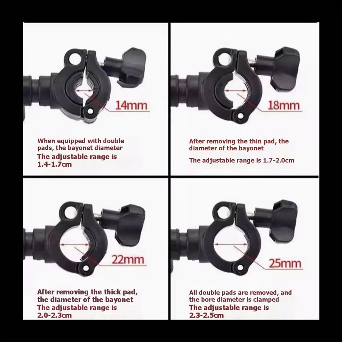 update. 2Pcs Camping Wagon Cart Umbrella Holder Fixed Clamp Connector for Garden Push Trolley Umbrella Bracket Fishing Rod Mount