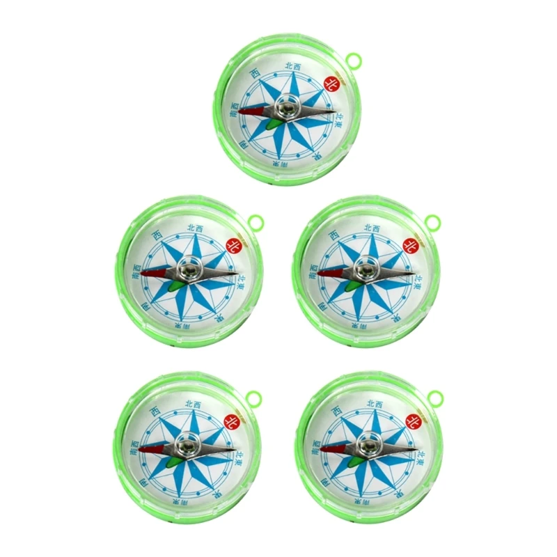 5 ชิ้น Professional เข็มทิศพ็อกเก็ต 45 มิลลิเมตรกันน้ำแบบพกพาเข็มทิศสำหรับล่าสัตว์เดินป่าตั้งแคมป์กิจกรรมกลางแจ้ง