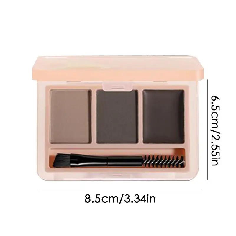 Brauen puder Make-up Kosmetik 3 in 1 Puder Augenbrauen Puder Sculpting Kit mit eingebautem Spiegel und Pinsel wasserdicht kompakt