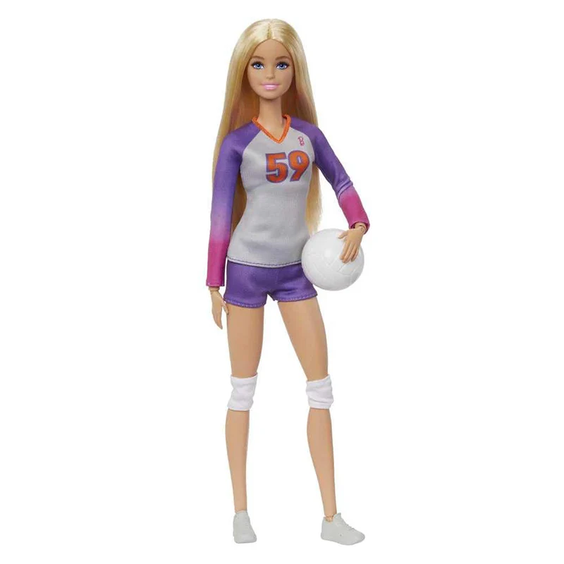 Barbie Careers Fashion Doll Made to Move Tennis Player Volleyball Player 22 Bendable Joints Toy for Girls Gift HKT72