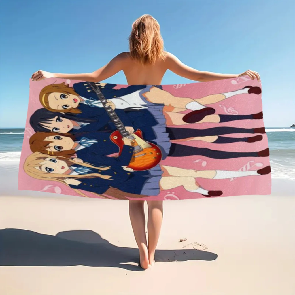 Japan Anime Kawaii New K ON! Print Quick Dry Sandless Beach Blanket Soft Comfortable for Men Women Camping Pool Towel