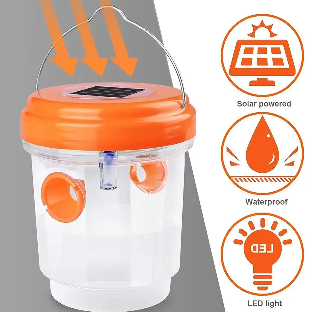 Solar Fruit Fly Trap Killer Insect Mosquito Trap for Flies Mosquito Trap Drosophila Orchard Insect Trap Pest Control Product