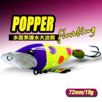 70mm/19g Topwater Noisy Bait Golden Cicada Propeller Popper Lure Bionic Floating Hard Baits For Bass Catfish