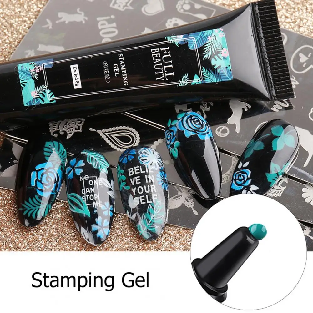 Nail Stamping Gel LED Cure Easy to Color Nail Art Stamping Gel Polish Nail Art   Nail Art Stamp  Nail Supplies