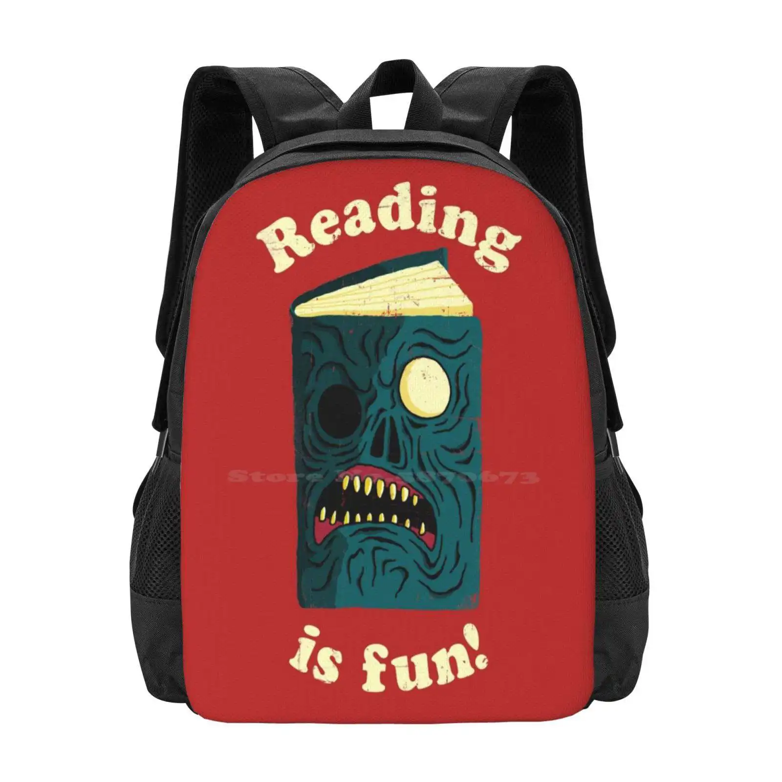 

Reading Is Fun Bag Backpack For Men Women Girls Teenage Deadite Necronomicon Demons Ash Vs Evil Dead Funny Dinomike