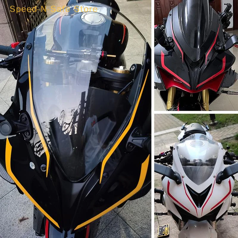 Waterproof, Sun-Protective, And Reflective Front End Stickers For Motorcycle Modification – 600 X 350 X 250 Mm