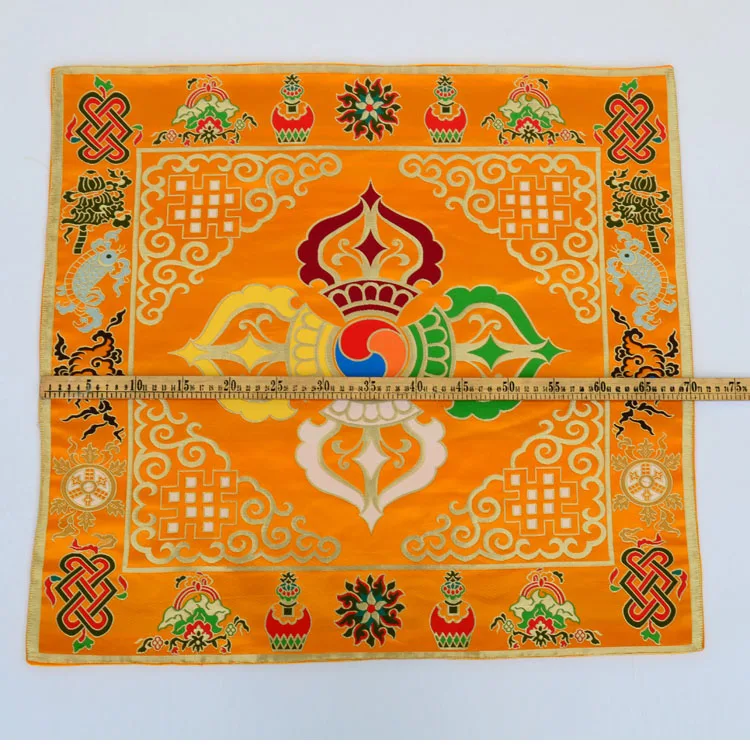 

Wholesale Buddhist supplie family home Buddhism Temple eight Auspicious Embroidery Vajra Altar Table cloth Deco