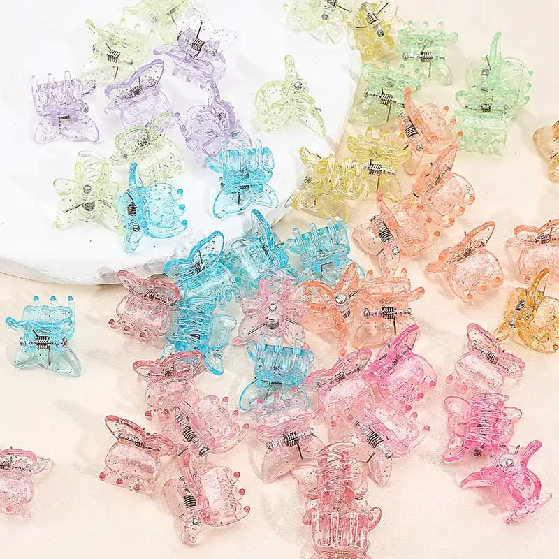 50Pcs Mini Hair Claws Kawaii Butterfly Hair Clips For Baby Girls Sweet Crab Hairpins Kids Barrettes Hair Colorful Accessories