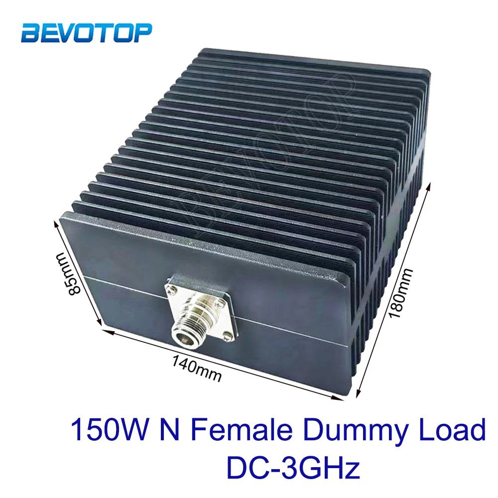 

150W DC-3GHz N Female Square RF Coaxial Termination Dummy Load SWR＜1.2 50Ohm Connector Socket Brass Straight Coaxial RF Adapter