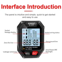 SNAKOL Digital Socket Test Plug AC Voltage Detector Test Polarity Phase Detection Circuit Detector with Dual-Color Backlight