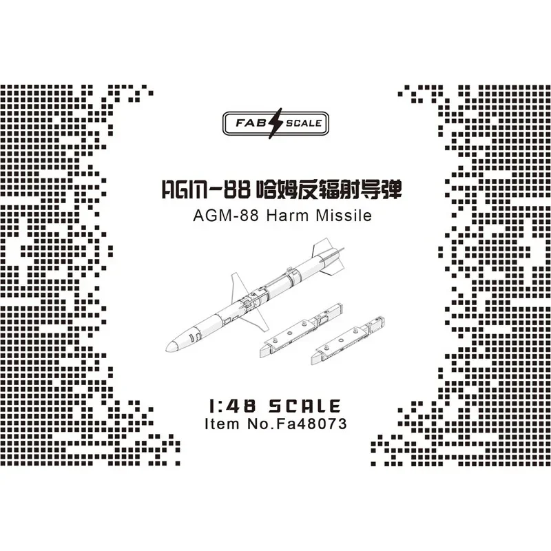 Fab scale 3D printing kit FA48073   Two AGM-88  Harm MissileItem  1/72  1/48