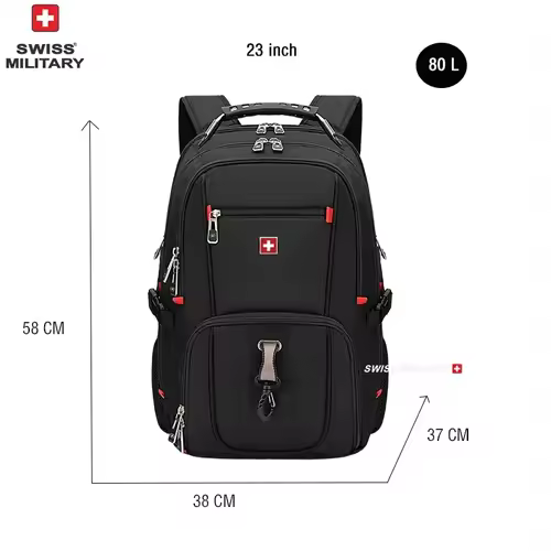 SWISS 17" Laptop Backpack Waterproof USB Charge Port Swiss-style Multifunctional Rucksack Schoolbag Mochila Hiking Travel bag - Image 11