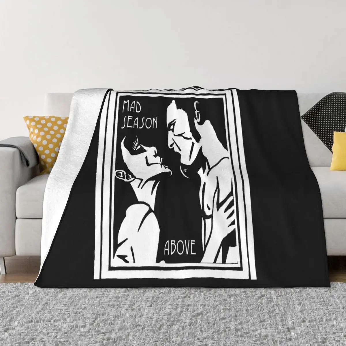 New Mad Season Top Band Music Logo Black Men Women Summer Cotton Streetwear Throw Blanket