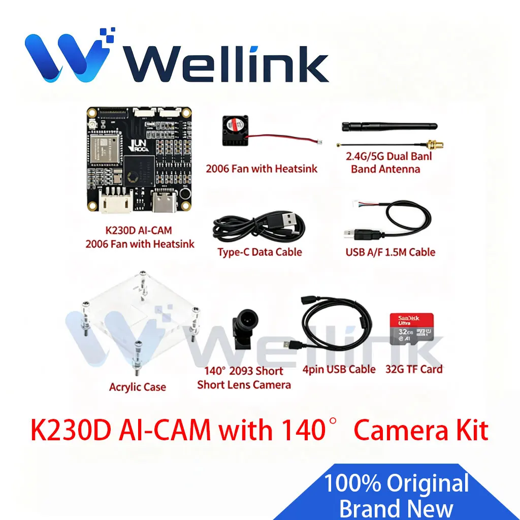 New Original Canmv K230D AI-CAM Development Board C908 RISC-V Motherboard For Intelligence Robot Vision Recognition CameraModule