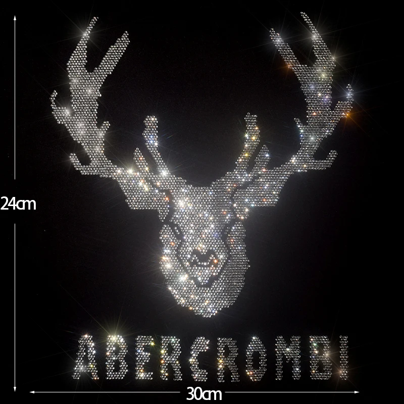 High-quality full-diamond animal head ironing on sweater outerwear and accessories. Fashionable large patches.