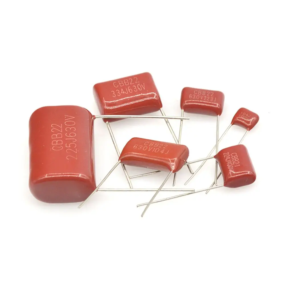 10pcs CBB22 225J400V 400V225J 2.2uF 400V 5% P20 Foot Distance 20mm Metallized Polypropylene Film Capacitor