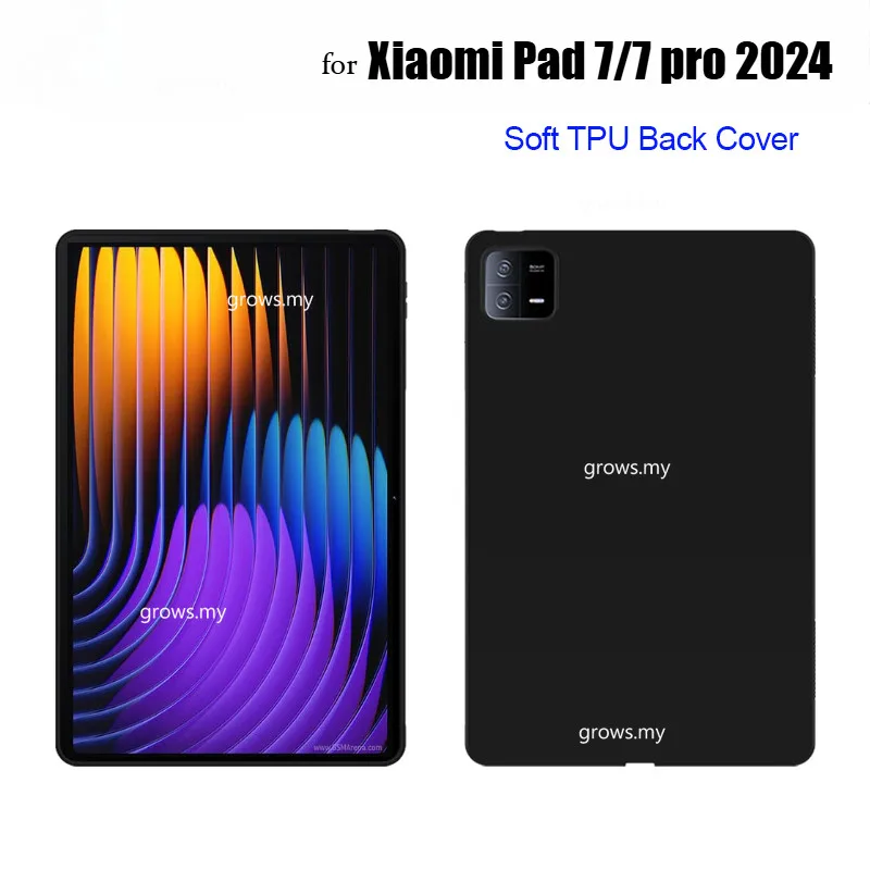 

For Xiaomi Pad 7 Pro 11.2"Poco Pad Pad 5G 12.1" 6S Pro 12.4inch 2024 Redmi PadPro Case Pad7 Pro 5G Silicone TPU Black Shell