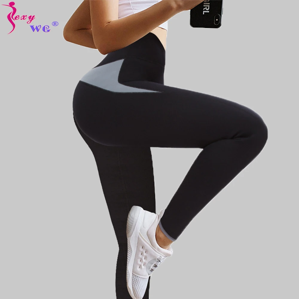 

SEXYWG Neoprene Sauna Pants for Weight Loss Women Fat Burning Sweat Pants High Waist Slimming Pants