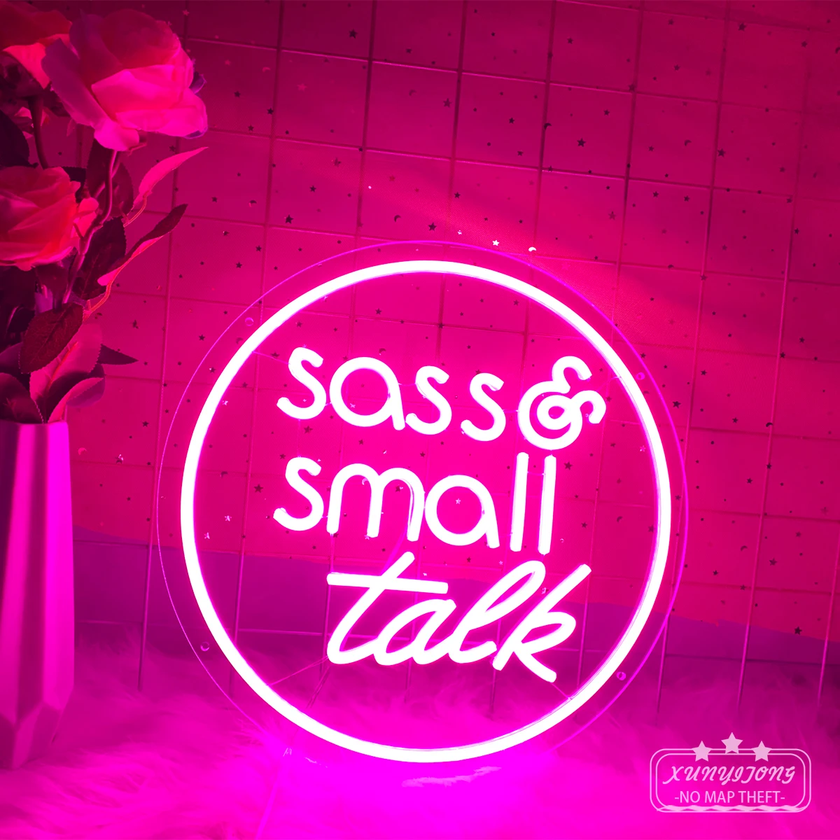 Sass Small Talk Neon sign for public places library study room decoration neon lamp to Wall Decor Commercial Lighting Signboard