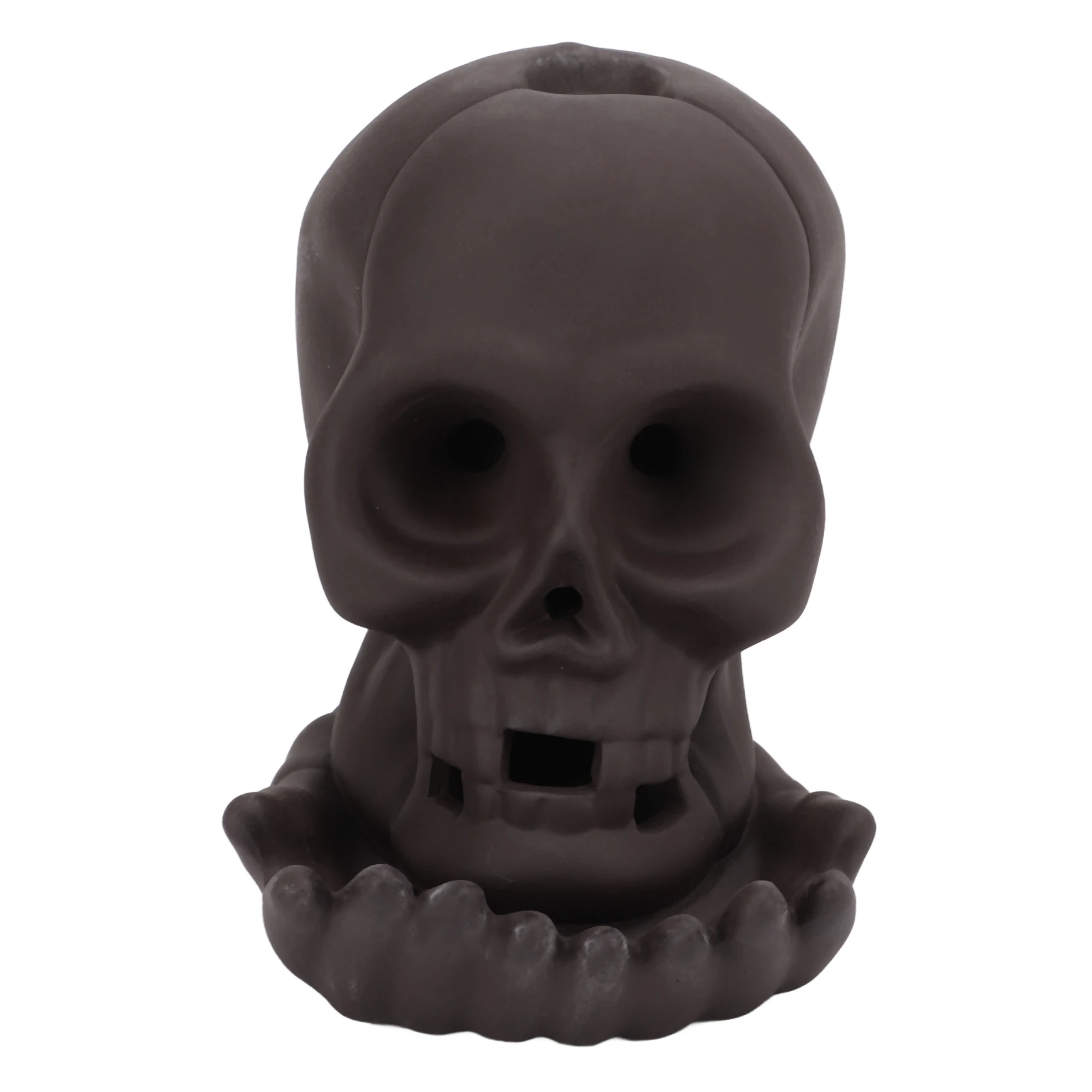 

Backflow Incense Burner Purple Sands LED Light Skull Head Design Hand Crafted Aid Sleeping Cone Incense Burners For Home