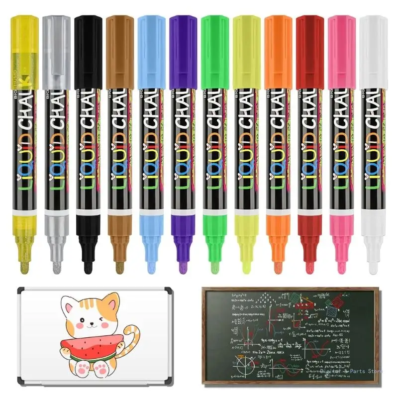 M17F Colorful Chalkboard Pen Erasable Markers Pen for School Office Chalkboard