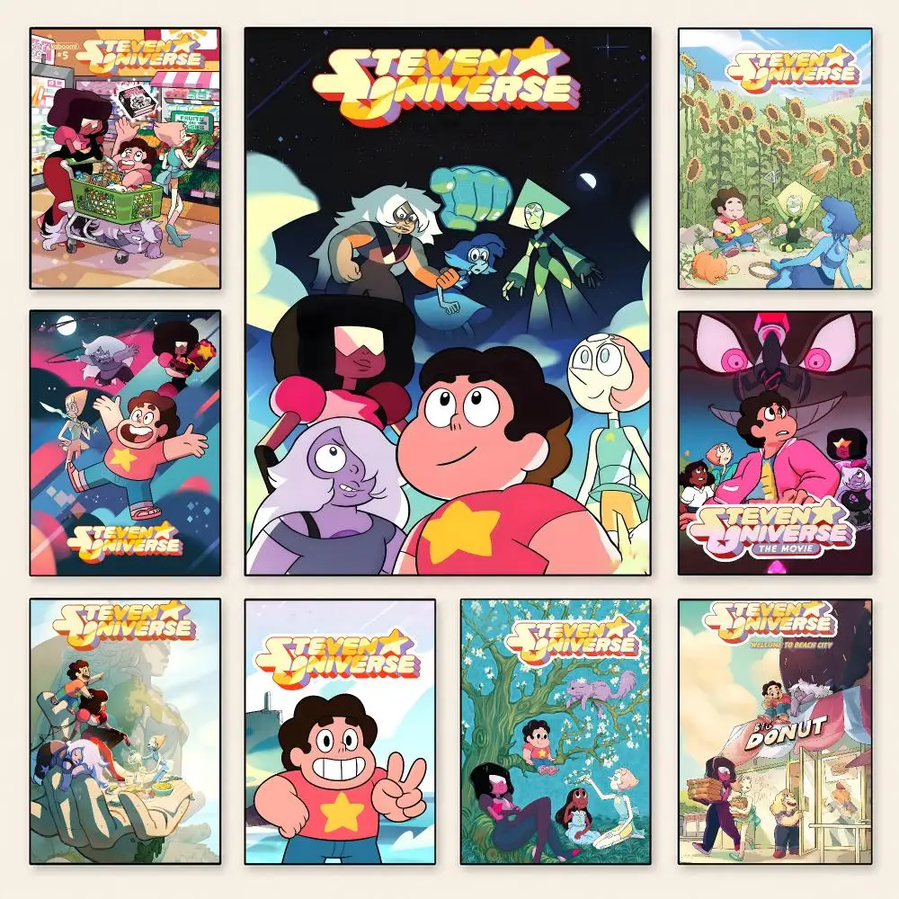 Cartoon Steven Universe Poster Poster Minimalist Decor HD SelfAdhesive Wall Art for Home Café Bedroom Gift Aesthetic Hanging