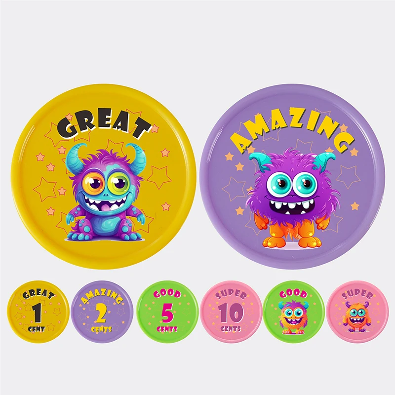 Plastic Positive Affirmation Chips Cards Waterproof Kindness Token Coins for Kids Student Classroom Adults Encourage Prizes