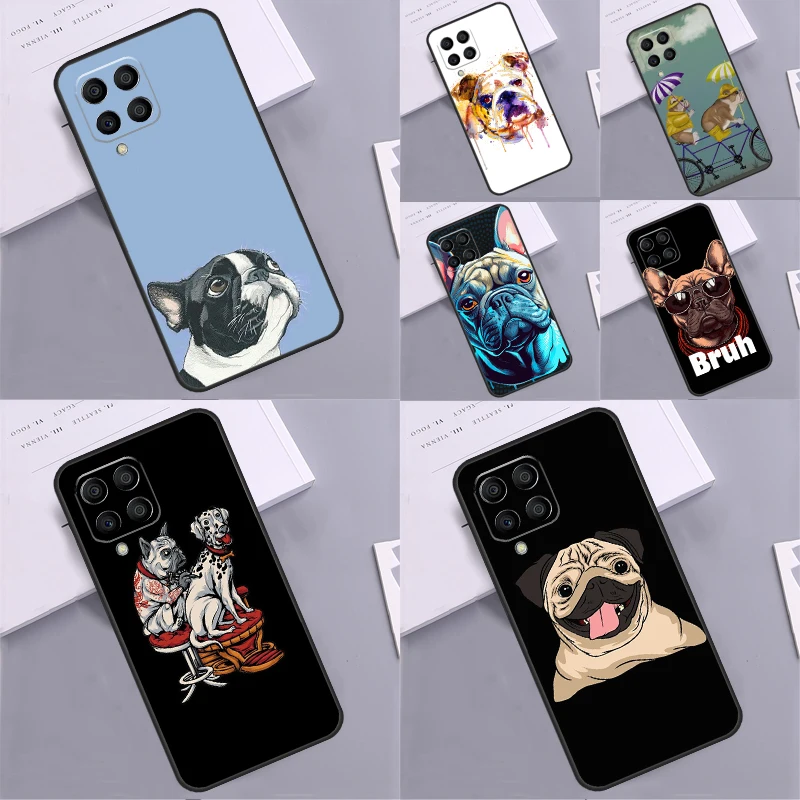 English Bulldog Pug For Samsung Galaxy M16 M06 M33 M13 M35 M53 M11 M21 M31 M55 M15 M14 M34 M54 M12 M32 M52 Case