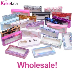 Kekelash Wholesale Cute Cartoon 3D Fake Butterfly Eyelash Packaging Box in Bulk 25mm Long Faux Lashes Packing Paper Box Vendor