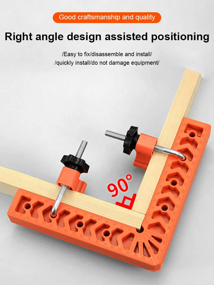 Professional Positioning Square Clamping Corner Clamp, 90 Degree, Carpentry Squares for Boxes, Cabinets, Picture Frames