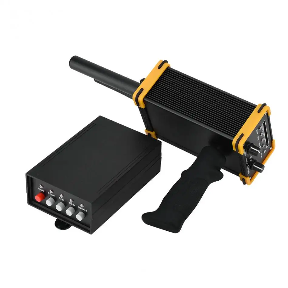 Yellow GR-100 Mini Gold Detector 30M Deep Search Long Range Diamond Gemstone Metal Finder Scanner