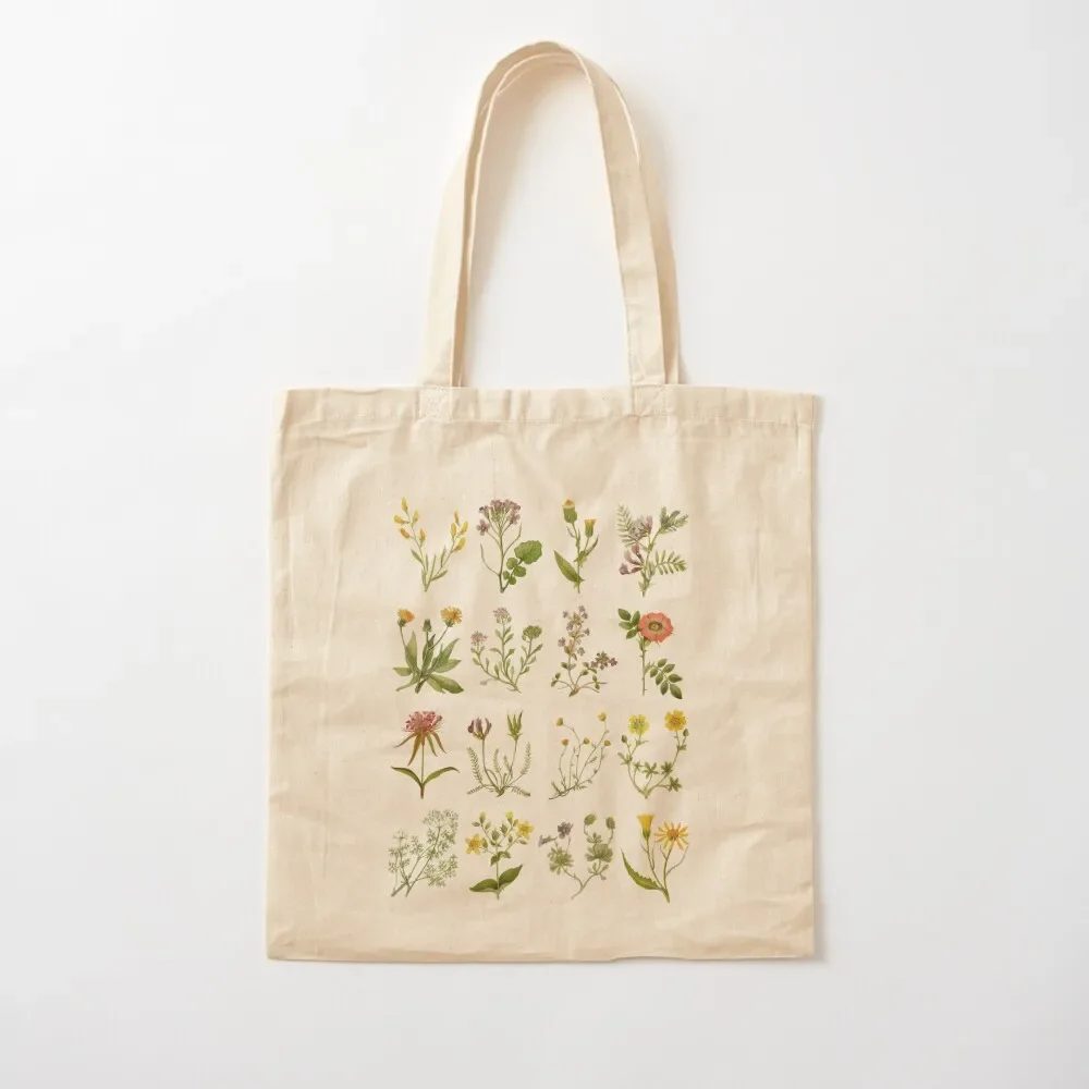 

Dainty Vintage Botanical Flower Print Tote Bag Custom bag bag luxury women shopper bags for women