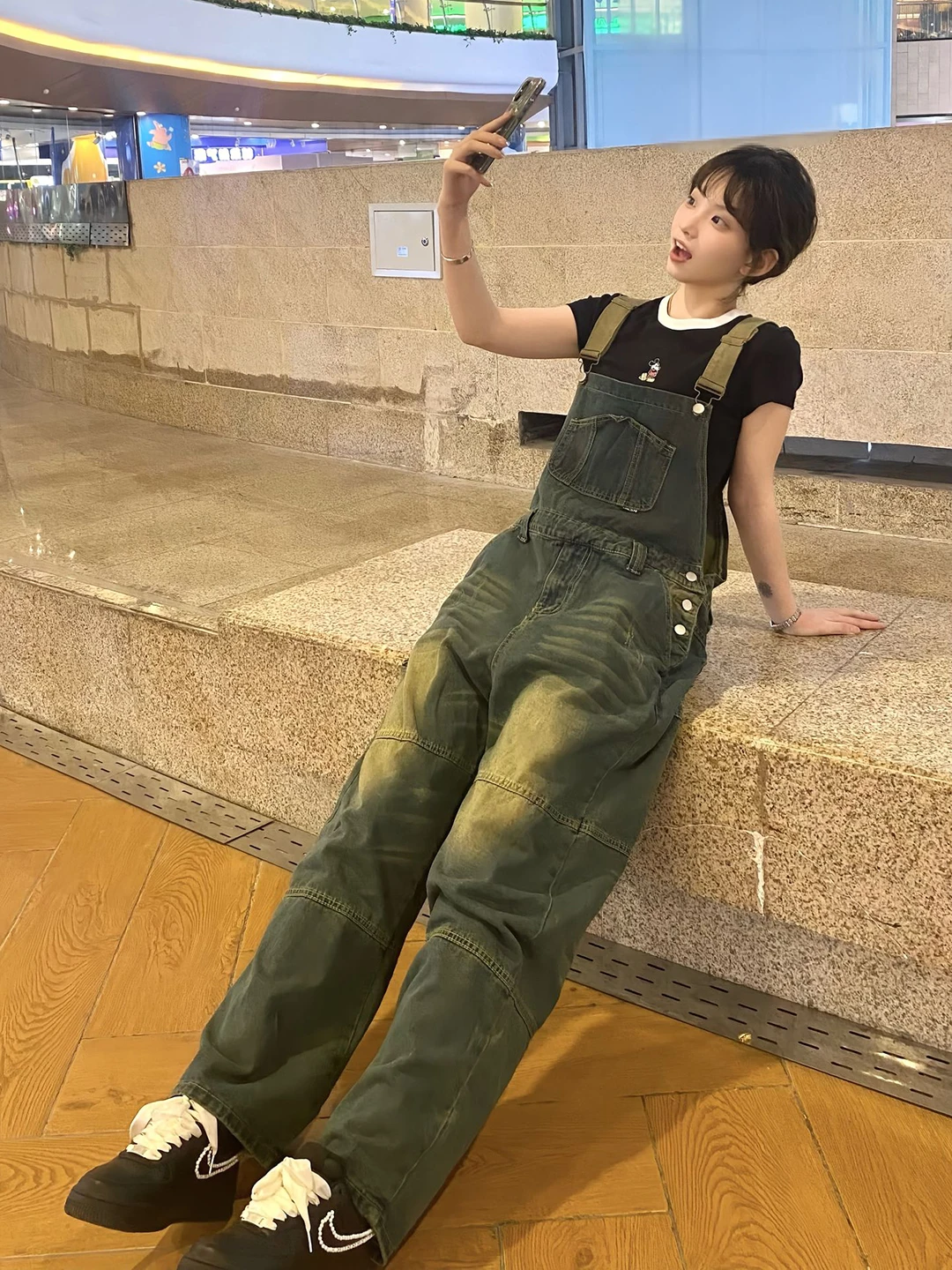 

Мужские джинсовые комбинезоны American Waed: свободные брюки с широкими штанинами, осенние, в стиле ретро, синие, цельные рабочие брюки