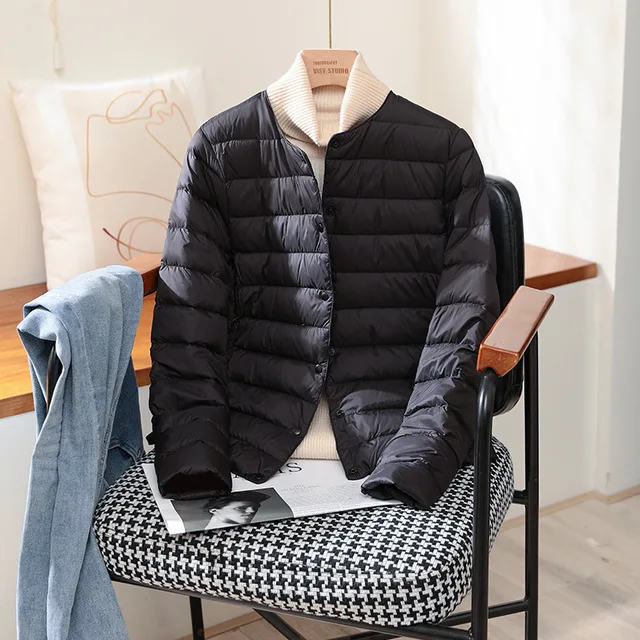 2026 New Arrivals Autumn Winter Warm Women White Duck Down Slim Jackets Female Fashion Ultra Lightweight Packable Puffer Coats 6