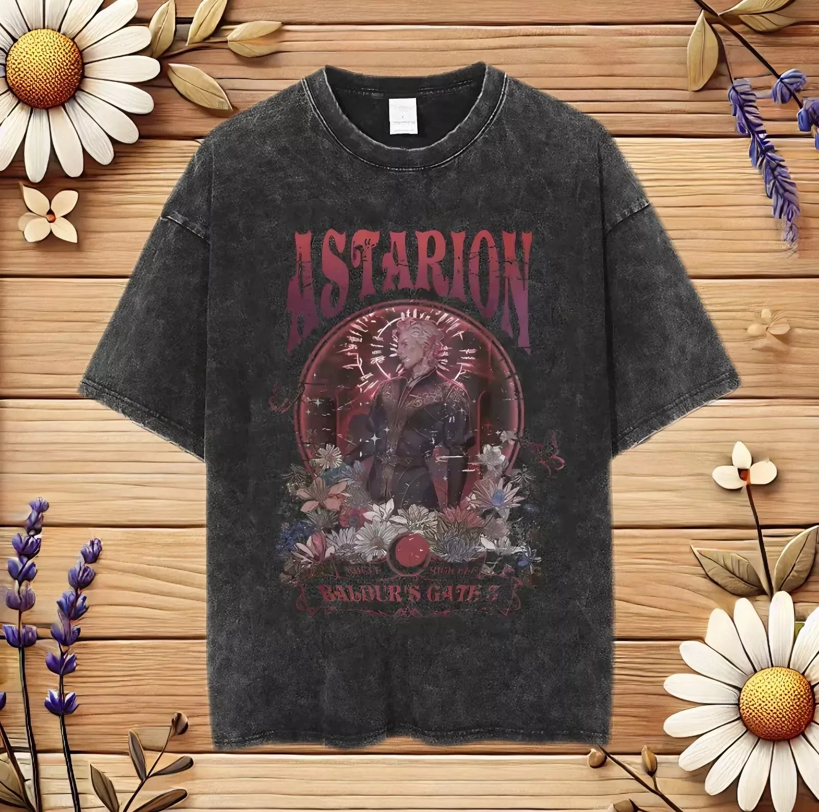 Baldur's Gate 3 Gamer أنا أحب صديقتي الجرافيك تي شيرت خمر Astarion القوطية غسلها القطن تي شيرت Ropa Hombre الملابس
