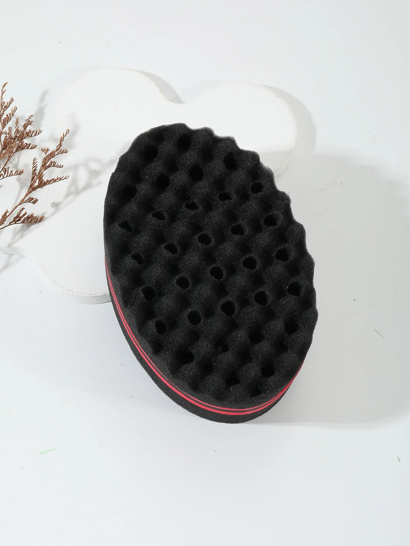 1 Stück professionelle Friseur-Magic-Bürste, langlebiger Schwamm, Bürste zum Stylen von afrikanisch gelocktem Haar, Haaraccessoire. – Detail 5