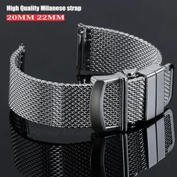 Quick Release Strap Milanese Watch Band 20mm 22mm Stainless Steel Watch Straps for Men Business Wristband Waterproof Bracelet