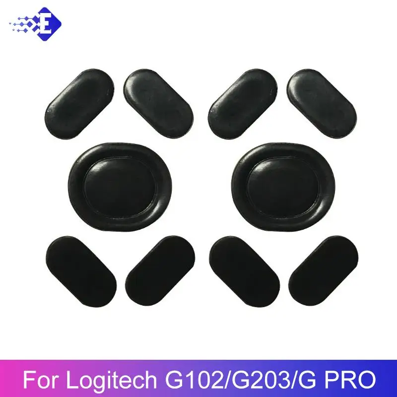 1/2/3 Sets 0.6mm Mice Feet Mouse Skates Pads Replacement For Logitech G102/G203/G PRO Gaming Mouse Black