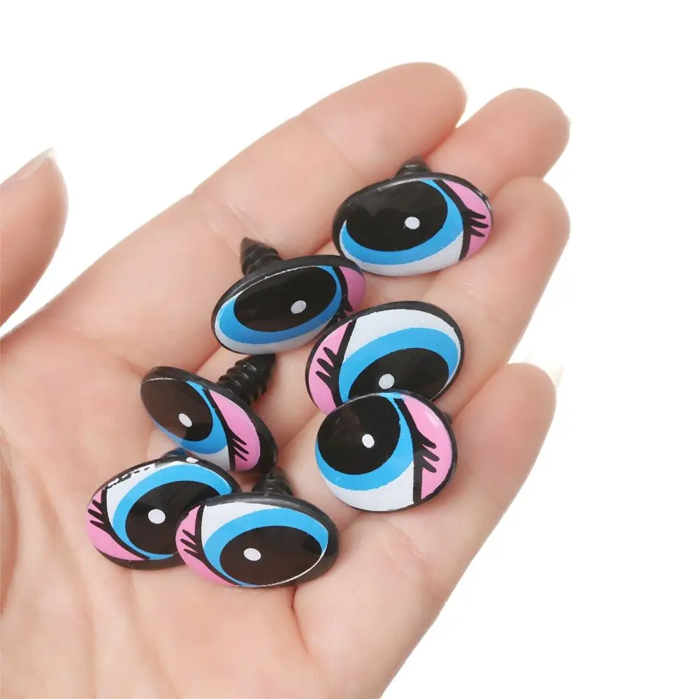 5 Pairs/set 24*18mm Oval Blue Educational Gift Toy Plush Animals Parts Safety Eyes DIY Doll Accessories Puppets Dolls Eye