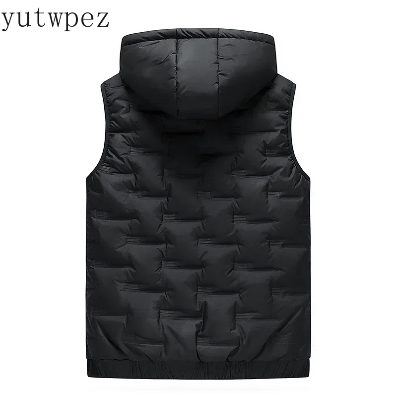 Men's Fall Winter Casual  Trendy Sleeveless Stand Collar Multicolor Warm Hooded Vest Best Sellers Windproof Parkas Casual Cotton