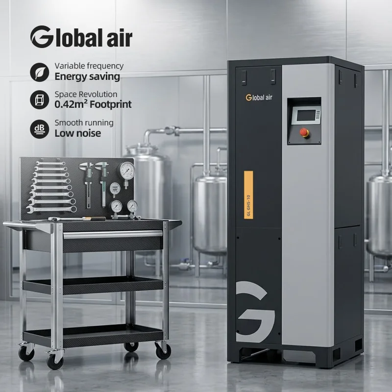Industrial Screw Air Compressor for Textile Workshop Garment Factory 15KW 20HP for Pneumatic Loom Thread Cutter Weaving