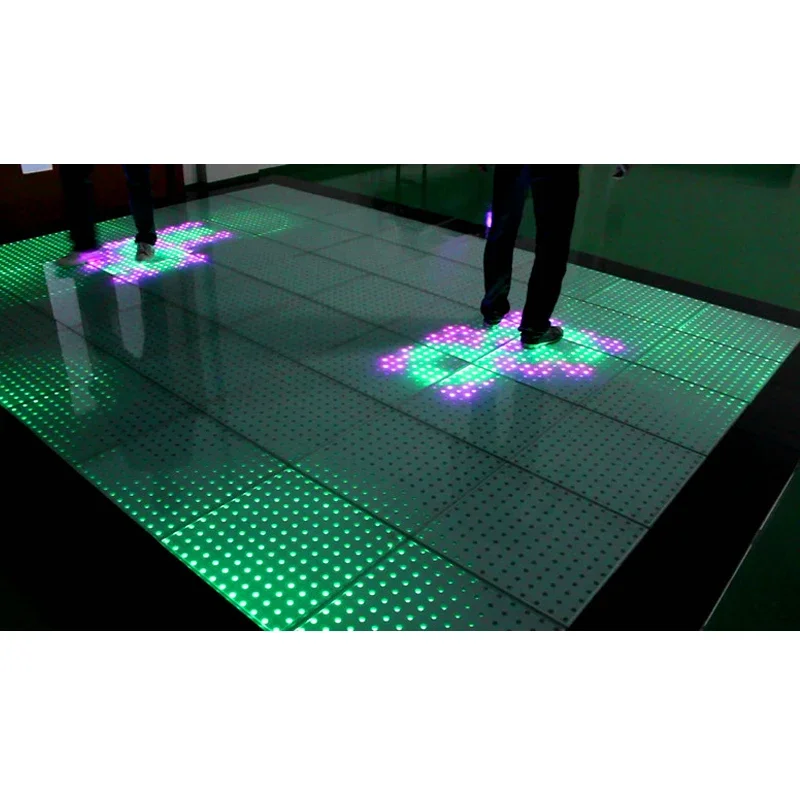 3D tempered glass magnet dance brick nightclub party LED digital dance tiles panel brick lamp interactive