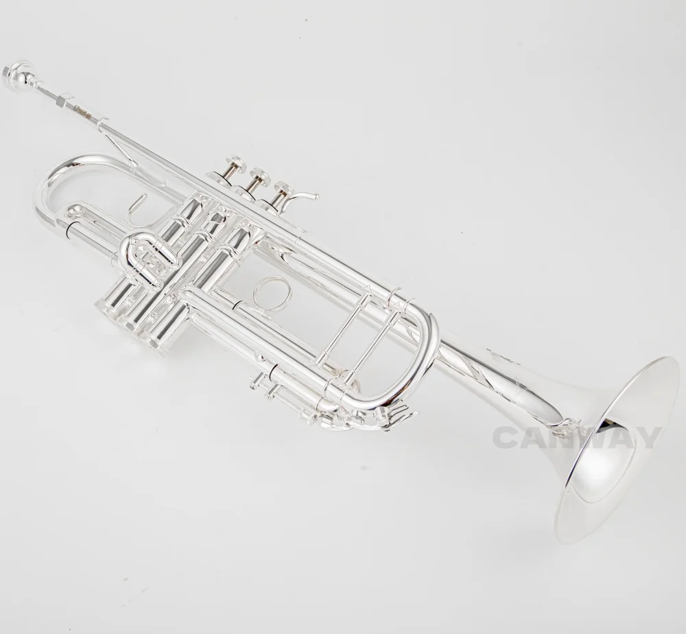 High quality Stradivarius 190s-37 50th Anniversary Silver Trumpet Pipe Flat Instrument Brass Strudents