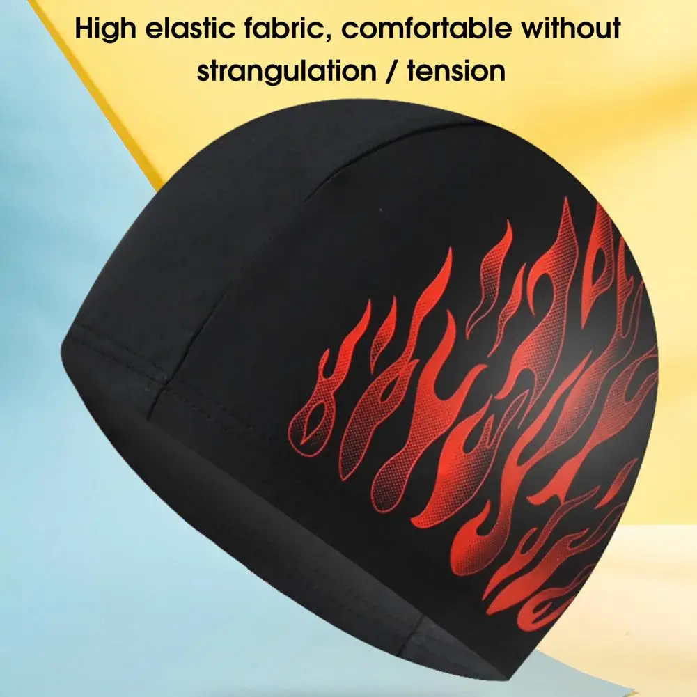 Useful Swimming Hat Durable Sunscreen Wear Resistant Elastic Ear Protection Swimming Cap  Swim Pool Cap Anti-Pilling