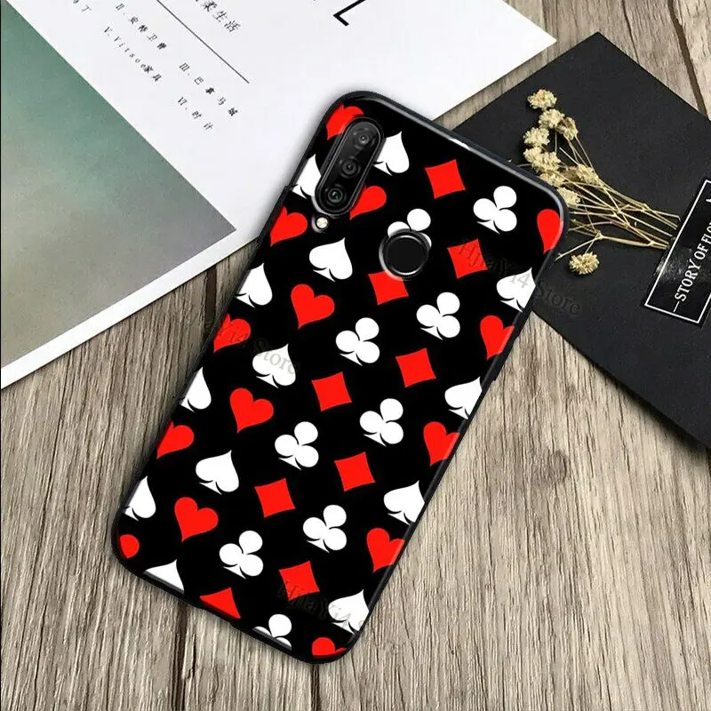 Poker Surreal Aesthetic Art Case For Huawei P40 Lite P20 P30 Pro P Smart Z 2019 Mate 20 Lite Nova 5T Honor 50 10i 8X 9X