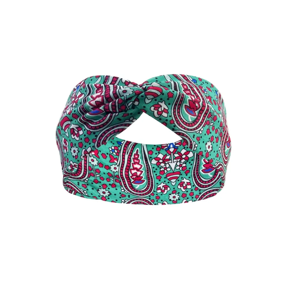 New Sweat Absorbent Bohemian Yoga Elastic Headband 10*25cm 10 Colors Outdoor Hair Ties Headscarf European Wash Face Headband