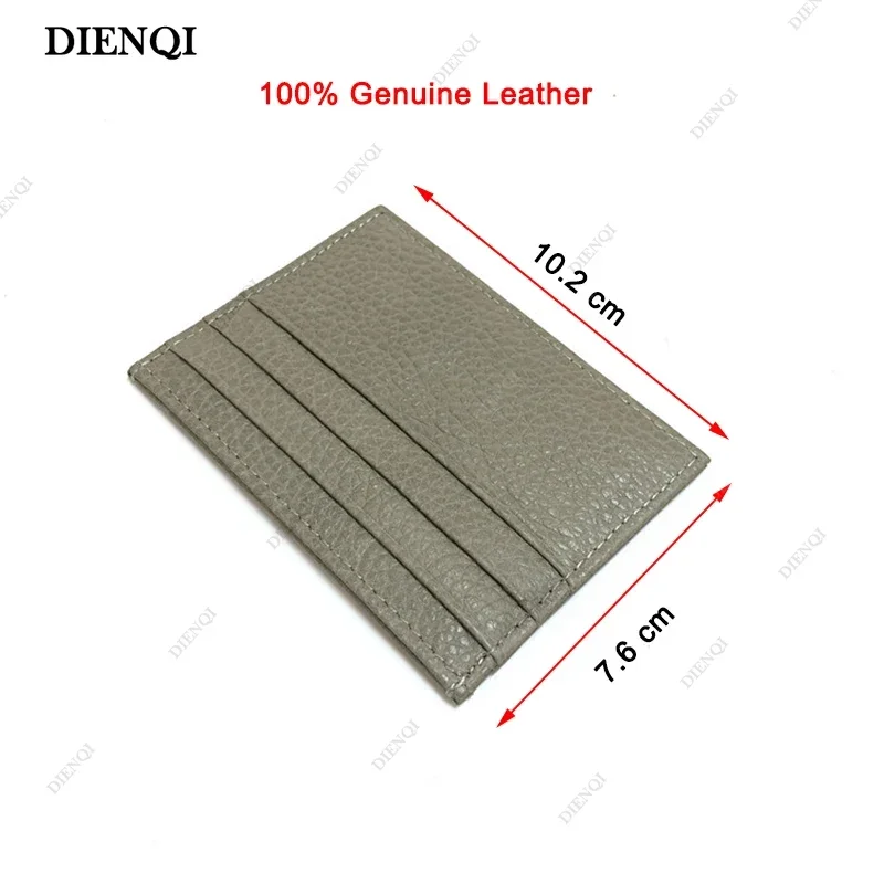 Titular do cartão de crédito de couro genuíno fino minimalista carteira pequena titular do cartão das mulheres dos homens carteira feminina clipes de cartão de luxo