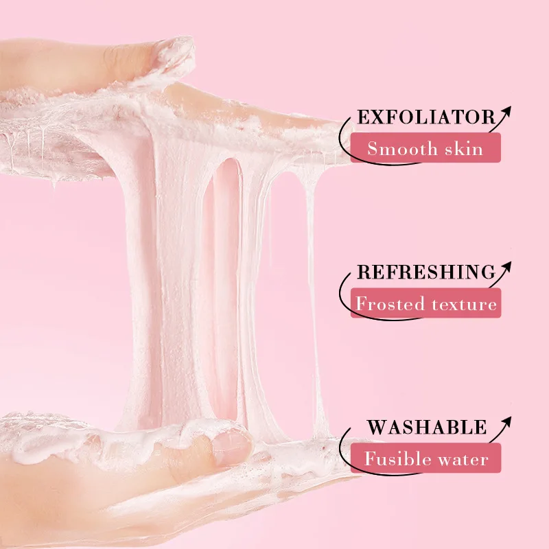 Mawar krim Scrub pelembab, pengelupasan wajah punggung tubuh Exfoliator krim Scrub Perawatan Kulit 140g