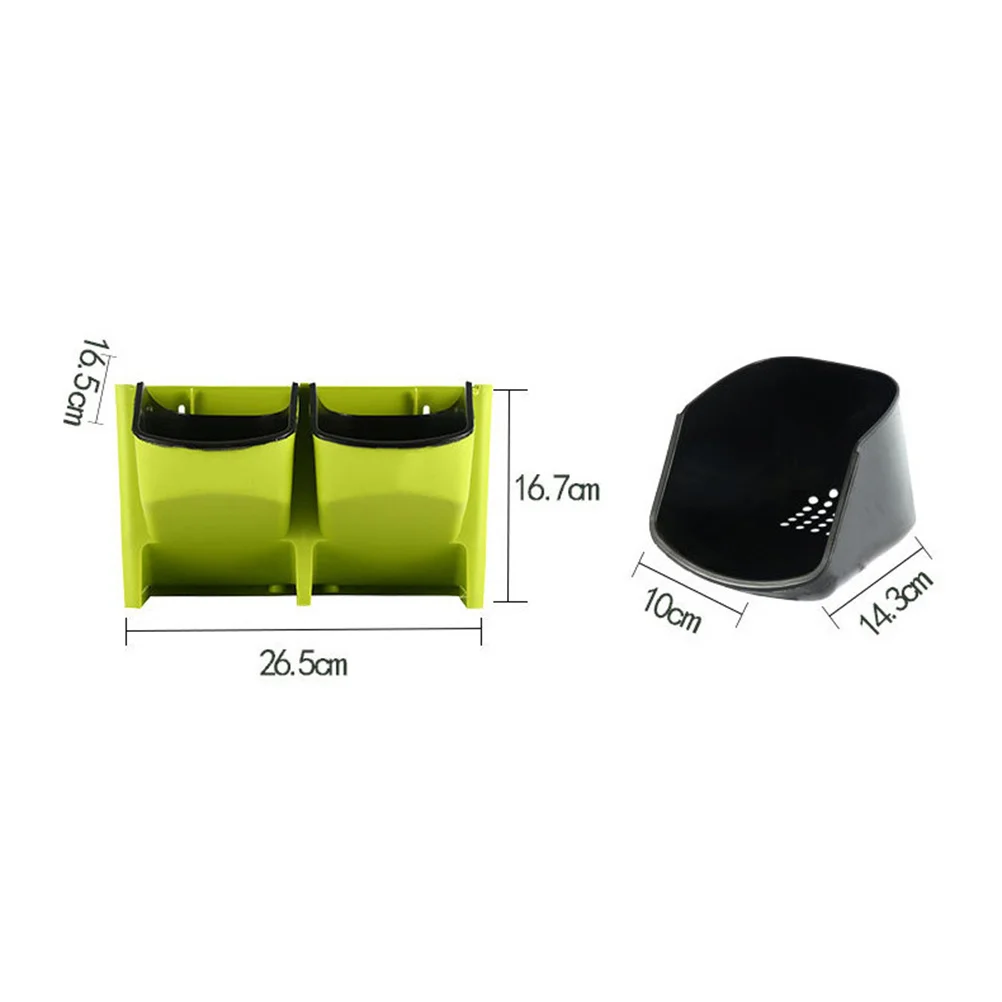 الضوء الأخضر الحائط زارع مع ثقوب الصرف العمودي حديقة ديكور لشرفة سياج فناء ساحة الراتنج اناء للزهور